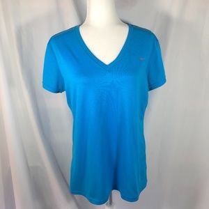 Blue Nike DriFit V Neck
